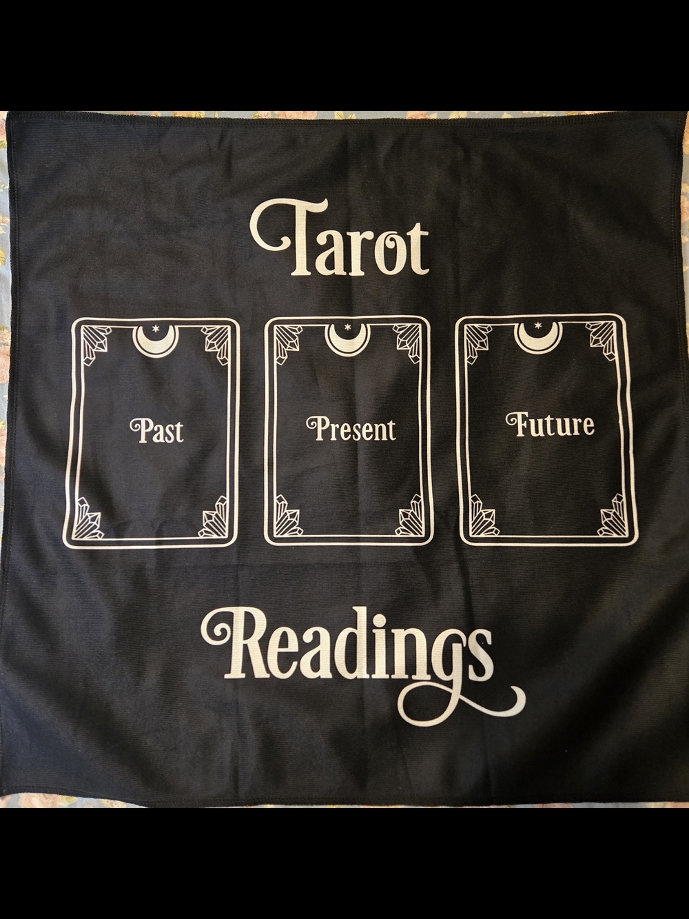 Tarot Readings Cloth in Black and White